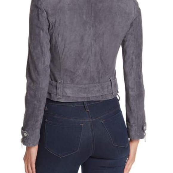 Andrew Marc Charcoal Suede Moto Jacket  NWT - Picture 4 of 4